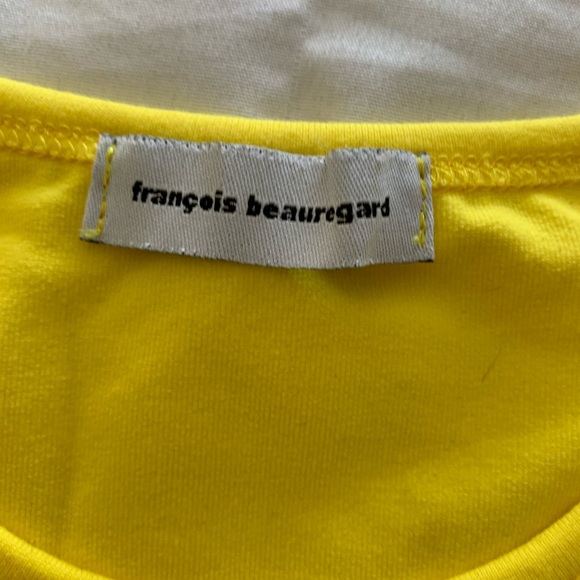 Francois Beauregard yellow woman’s tee shirt size L - Picture 4 of 7